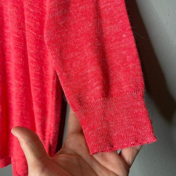 J. Crew Women's XS Alpaca Blend Red High Low Sweater Blouse - Picture 5 of 13